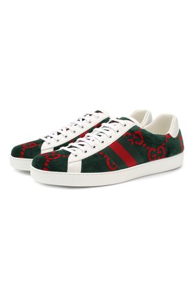 Мужские текстильные кеды ace gg GUCCI зеленого цвета по цене 41000 руб., арт. 576177/HMM50 | Фото 1 Мужские текстильные кеды ace gg GUCCI зеленого цвета, арт. 576177/HMM50 | Фото 1