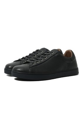 Мужские кожаные кеды GIANVITO ROSSI темно-синего цвета по цене 45750 руб., арт. S26340.M1DEN.B0XDENI | Фото 1 Мужские кожаные кеды GIANVITO ROSSI темно-синего цвета, арт. S26340.M1DEN.B0XDENI | Фото 1