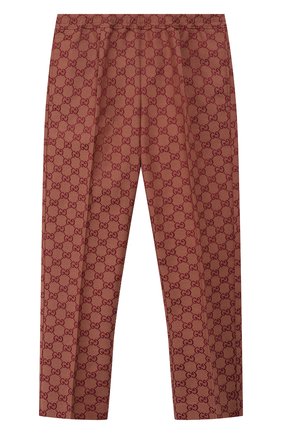 Детские хлопковые брюки GUCCI бордового цвета по цене 24100 руб., арт. 574015/XWAEZ | Фото 1 Детские хлопковые брюки GUCCI бордового цвета, арт. 574015/XWAEZ | Фото 1