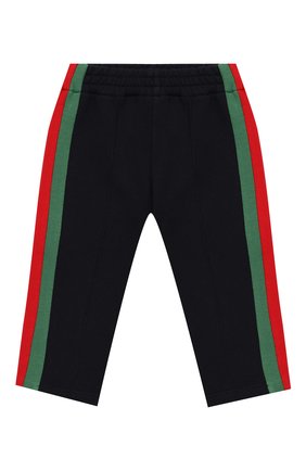 Детские хлопковые брюки GUCCI синего цвета по цене 9600 руб., арт. 516308/X9T78 | Фото 1 Детские хлопковые брюки GUCCI синего цвета, арт. 516308/X9T78 | Фото 1
