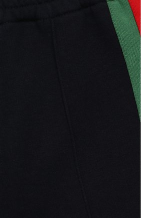 Детские хлопковые брюки GUCCI синего цвета по цене 9600 руб., арт. 516308/X9T78 | Фото 3 Детские хлопковые брюки GUCCI синего цвета, арт. 516308/X9T78 | Фото 3