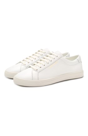 Женские кожаные кеды andy SAINT LAURENT белого цвета по цене 34200 руб., арт. 588250/0M500 | Фото 1 Женские кожаные кеды andy SAINT LAURENT белого цвета, арт. 588250/0M500 | Фото 1