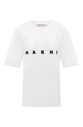 Женская хлопковая футболка MARNI белого цвета по цене 24000 руб., арт. THJET49EPB/SCP89 | Фото 1 Женская хлопковая футболка MARNI белого цвета, арт. THJET49EPB/SCP89 | Фото 1