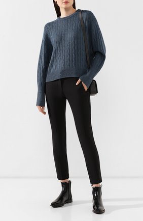 Женские шерстяные брюки BRUNELLO CUCINELLI черного цвета по цене 53050 руб., арт. M0W07P1995 | Фото 2 Женские шерстяные брюки BRUNELLO CUCINELLI черного цвета, арт. M0W07P1995 | Фото 2