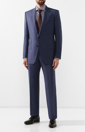 Мужская хлопковая сорочка TOM FORD синего цвета по цене 39650 руб., арт. 6FT643/94S1AX | Фото 2 Мужская хлопковая сорочка TOM FORD синего цвета, арт. 6FT643/94S1AX | Фото 2