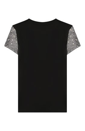 Детская хлопковая футболка PHILIPP PLEIN черного цвета по цене 15750 руб., арт. GTK0402 | Фото 2 Детская хлопковая футболка PHILIPP PLEIN черного цвета, арт. GTK0402 | Фото 2