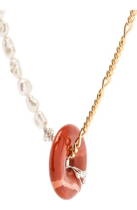 Женское колье hotel amour WALD BERLIN золотого цвета по цене 23500 руб., арт. H0TEL AM0UR FIGAR0 RED PEARLS NECKLACE | Фото 2 Женское колье hotel amour WALD BERLIN золотого цвета, арт. H0TEL AM0UR FIGAR0 RED PEARLS NECKLACE | Фото 2