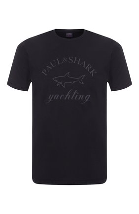 Мужская хлопковая футболка PAUL&SHARK черного цвета по цене 12050 руб., арт. C0P1007 | Фото 1 Мужская хлопковая футболка PAUL&SHARK черного цвета, арт. C0P1007 | Фото 1