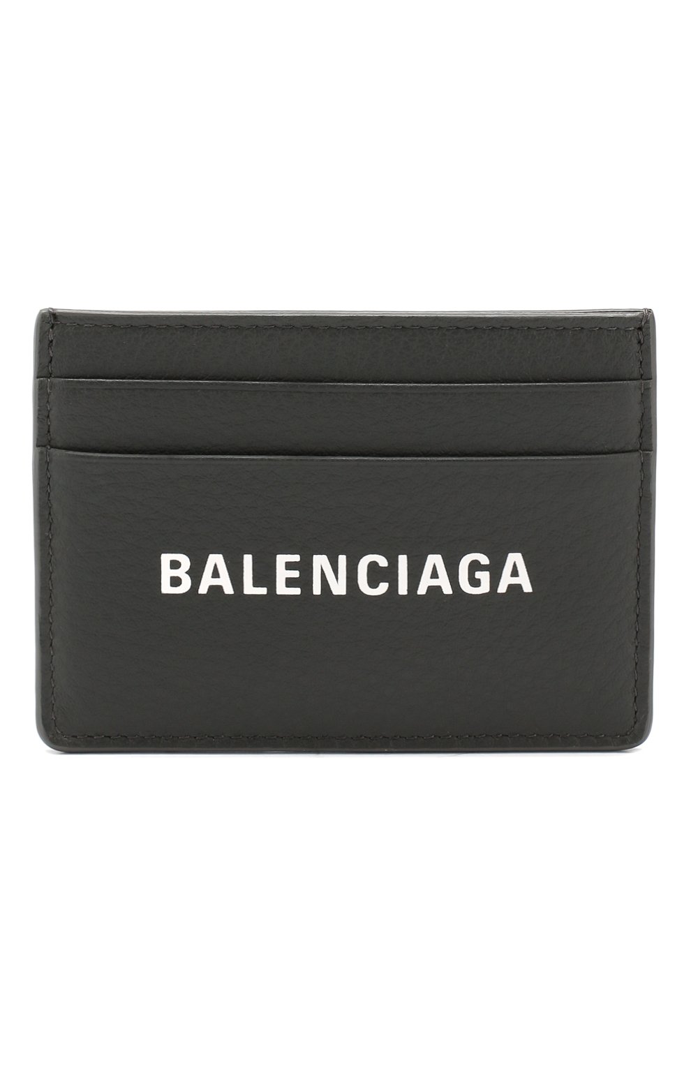 Мужской кожаный футляр для кредитных карт BALENCIAGA серого цвета, арт. 490620/DLQ4N | Фото 1