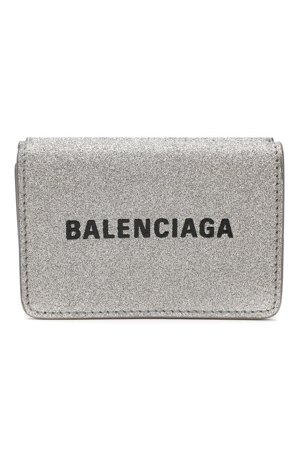 Женские кожаное портмоне everyday BALENCIAGA серебряного цвета, арт. 551921/0XV3N | Фото 1
