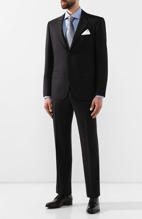 Мужской шерстяной костюм KITON черного цвета по цене 643500 руб., арт. UA81K01270 | Фото 1 Мужской шерстяной костюм KITON черного цвета, арт. UA81K01270 | Фото 1 (Материал внешний: Шерсть; Рукава: Длинные; Материал подклада: Купро; Костюмы М: Однобортный; Стили: Классический)