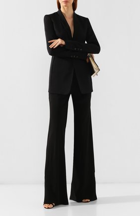 Женские расклешенные брюки RICK OWENS черного цвета по цене 46750 руб., арт. RP19F5301/CC | Фото 2 Женские расклешенные брюки RICK OWENS черного цвета, арт. RP19F5301/CC | Фото 2