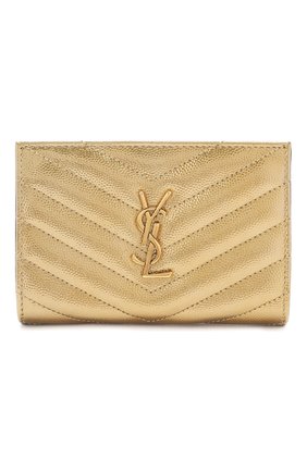 Женские кожаное портмоне monogram SAINT LAURENT золотого цвета по цене 31800 руб., арт. 575974/03X07 | Фото 1 Женские кожаное портмоне monogram SAINT LAURENT золотого цвета, арт. 575974/03X07 | Фото 1