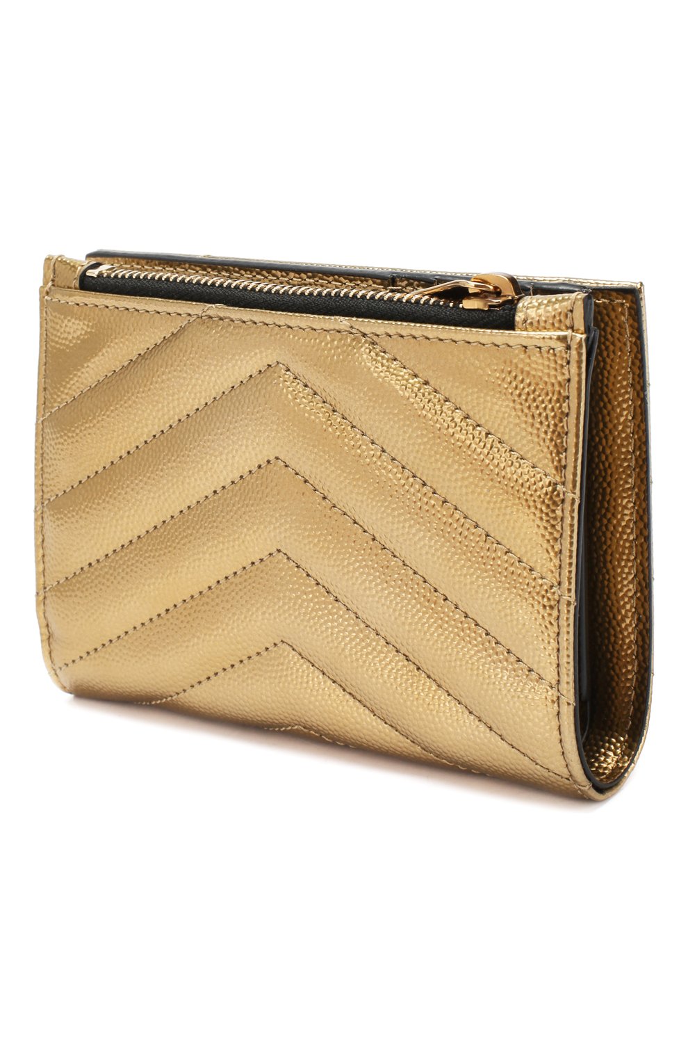 Женские кожаное портмоне monogram SAINT LAURENT золотого цвета по цене 31800 руб., арт. 575974/03X07 | Фото 2 Женские кожаное портмоне monogram SAINT LAURENT золотого цвета, арт. 575974/03X07 | Фото 2