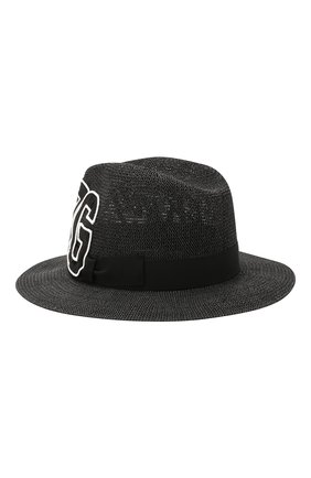 Мужская шляпа DOLCE & GABBANA черно-белого цвета, арт. GH630Z/FUMWB | Фото 2 (Материал: Растительное волокно, Текстиль, Синтетический материал; Статус проверки: Проверена категория, Проверено)