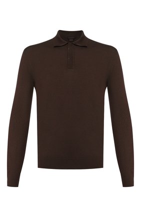 Мужское шерстяное поло ZEGNA COUTURE коричневого цвета по цене 106500 руб., арт. CTM01/132 | Фото 1 Мужское шерстяное поло ZEGNA COUTURE коричневого цвета, арт. CTM01/132 | Фото 1 (Рукава: Длинные; Длина (для топов): Стандартные; Материал внешний: Шерсть; Статус проверки: Проверена категория; Застежка: Пуговицы; Кросс-КТ: Трикотаж)