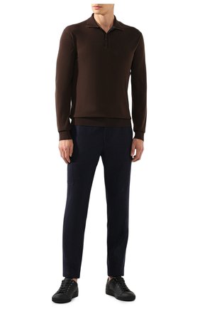 Мужское шерстяное поло ZEGNA COUTURE коричневого цвета по цене 106500 руб., арт. CTM01/132 | Фото 2 Мужское шерстяное поло ZEGNA COUTURE коричневого цвета, арт. CTM01/132 | Фото 2 (Рукава: Длинные; Длина (для топов): Стандартные; Материал внешний: Шерсть; Статус проверки: Проверена категория; Застежка: Пуговицы; Кросс-КТ: Трикотаж)