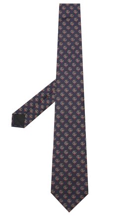 Мужской шелковый галстук GUCCI синего цвета по цене 13200 руб., арт. 571789/4E002 | Фото 2 Мужской шелковый галстук GUCCI синего цвета, арт. 571789/4E002 | Фото 2