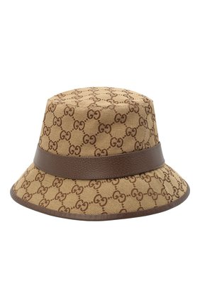 Мужская хлопковая панама GUCCI коричневого цвета по цене 32000 руб., арт. 576587/4HG62 | Фото 2 Мужская хлопковая панама GUCCI коричневого цвета, арт. 576587/4HG62 | Фото 2