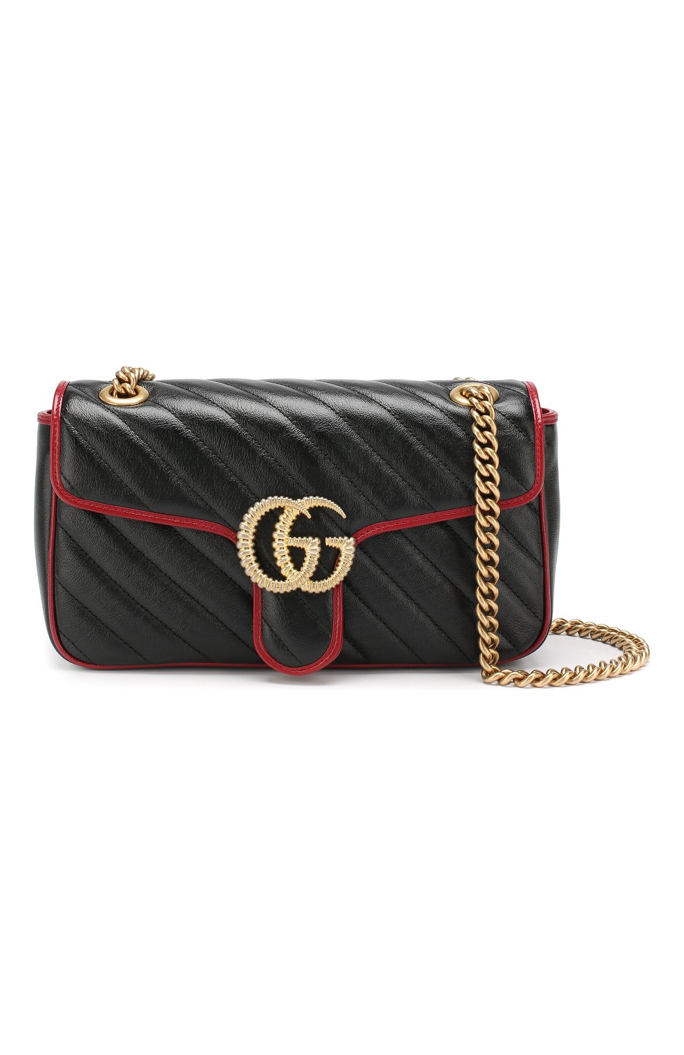 Женская сумка gg marmont GUCCI черная цвета, арт. 443497/00LFX купить в ЦУМ | Фото №6 Сумка GG Marmont Gucci черная цвета | Фото №6