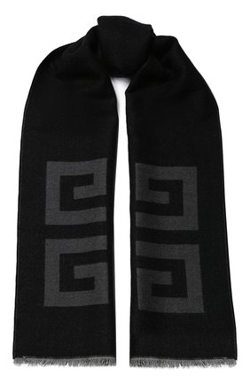 Мужской шерстяной шарф GIVENCHY черного цвета по цене 22100 руб., арт. GV3518/J2550 | Фото 1 Мужской шерстяной шарф GIVENCHY черного цвета, арт. GV3518/J2550 | Фото 1