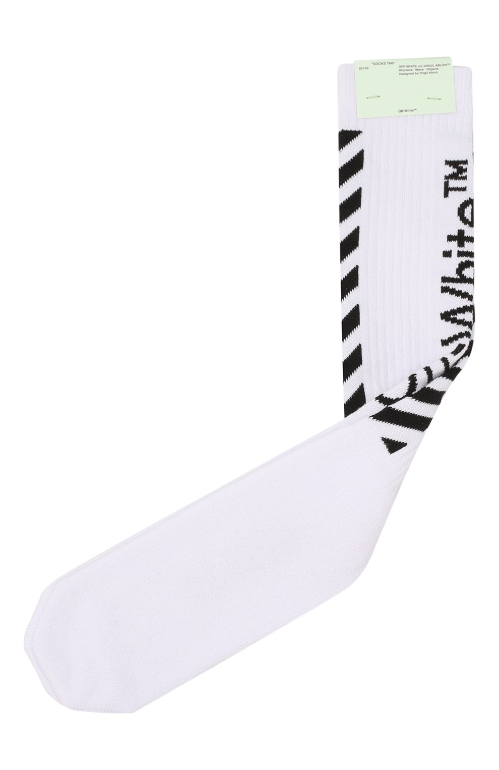 Мужские хлопковые носки OFF-WHITE белого цвета, арт. 0MRA001E191200280110 | Фото 1