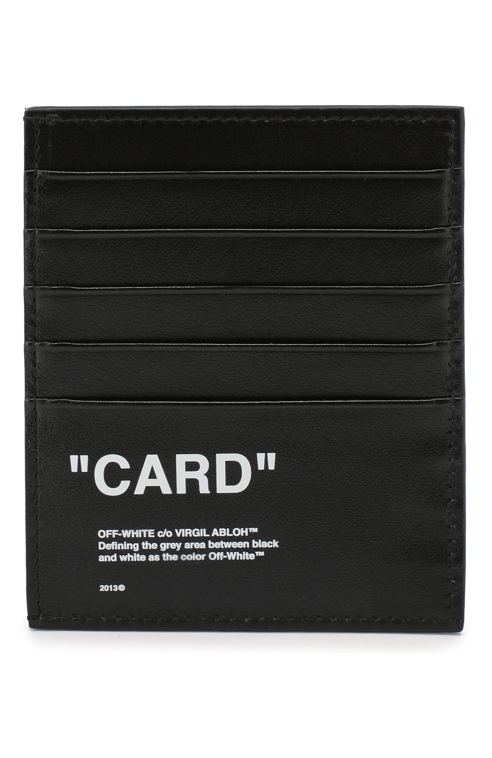 Мужской кожаный футляр для кредитных карт OFF-WHITE черного цвета, арт. 0MND005E198530581001 | Фото 1