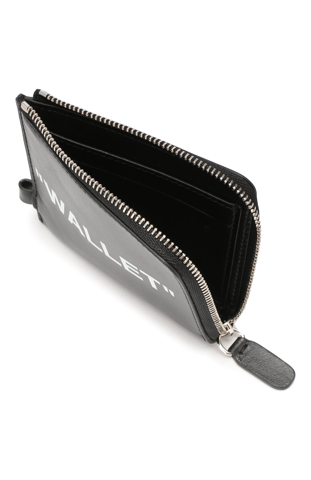 Мужской кожаное портмоне OFF-WHITE черного цвета по цене 14600 руб., арт. 0MNC013E198530581001 | Фото 3 Мужской кожаное портмоне OFF-WHITE черного цвета, арт. 0MNC013E198530581001 | Фото 3
