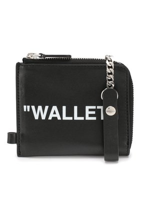 Мужской кожаное портмоне OFF-WHITE черного цвета по цене 14600 руб., арт. 0MNC013E198530581001 | Фото 4 Мужской кожаное портмоне OFF-WHITE черного цвета, арт. 0MNC013E198530581001 | Фото 4