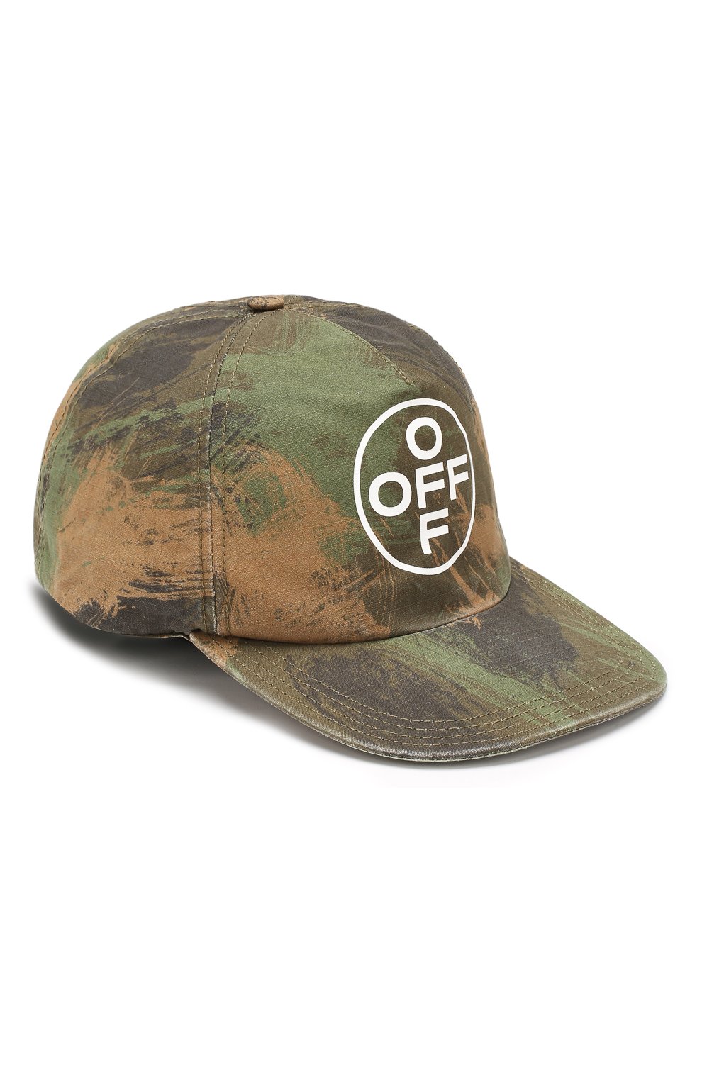 Мужской хлопковая бейсболка OFF-WHITE хаки цвета, арт. 0MLB008E19A660189901 | Фото 1