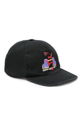 Мужской хлопковая бейсболка OFF-WHITE черного цвета по цене 13600 руб., арт. 0MLB008E194000061088 | Фото 1 Мужской хлопковая бейсболка OFF-WHITE черного цвета, арт. 0MLB008E194000061088 | Фото 1