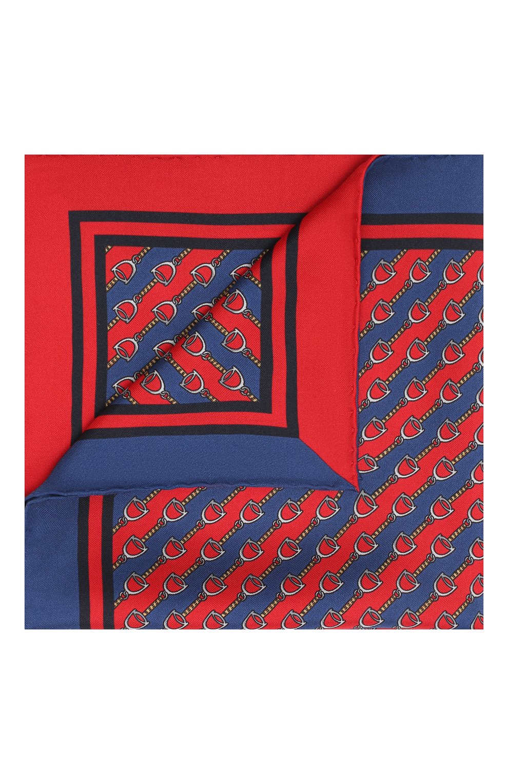 Мужской шелковый платок GUCCI красного цвета, арт. 575389/4G001 | Фото 1
