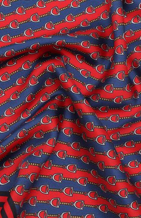 Мужской шелковый платок GUCCI красного цвета по цене 9950 руб., арт. 575389/4G001 | Фото 2 Мужской шелковый платок GUCCI красного цвета, арт. 575389/4G001 | Фото 2