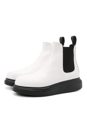 Женские кожаные челси ALEXANDER MCQUEEN черно-белого цвета по цене 43100 руб., арт. 586398/WHX52 | Фото 1 Женские кожаные челси ALEXANDER MCQUEEN черно-белого цвета, арт. 586398/WHX52 | Фото 1