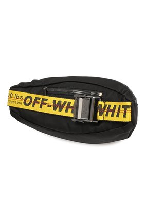 Мужская черная текстильная поясная сумка Off-White, арт. 0MNA074E19E480021000 купить в ЦУМ | Фото №3 Текстильная поясная сумка Off-White черная | Фото №3