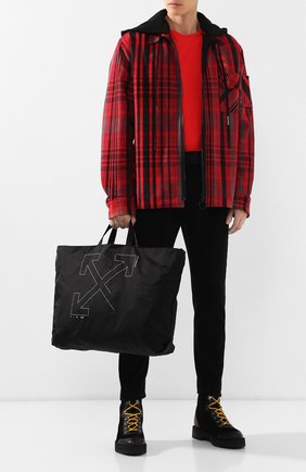 Мужская текстильная сумка OFF-WHITE черного цвета по цене 29700 руб., арт. 0MNA054E19E240031091 | Фото 2 Мужская текстильная сумка OFF-WHITE черного цвета, арт. 0MNA054E19E240031091 | Фото 2