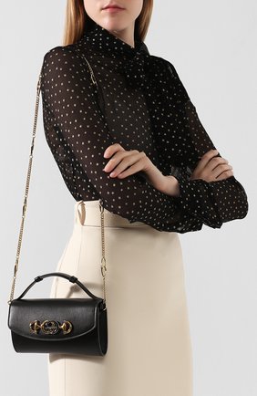 Женская сумка gucci zumi mini GUCCI черного цвета по цене 137000 руб., арт. 564718/05J0X | Фото 5 Женская сумка gucci zumi mini GUCCI черного цвета, арт. 564718/05J0X | Фото 5