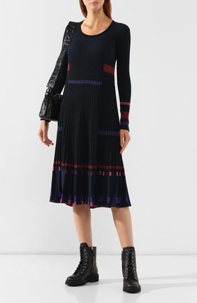 Женское платье-миди KENZO черного цвета по цене 32350 руб., арт. F962R0407810 | Фото 2 Женское платье-миди KENZO черного цвета, арт. F962R0407810 | Фото 2