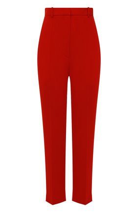 Женские брюки со стрелками ALEXANDER MCQUEEN красного цвета по цене 59950 руб., арт. 585118/QEAAA | Фото 1 Женские брюки со стрелками ALEXANDER MCQUEEN красного цвета, арт. 585118/QEAAA | Фото 1