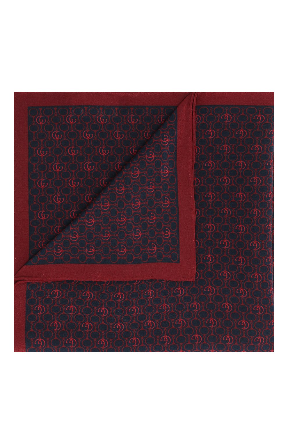 Мужской шелковый платок GUCCI красного цвета, арт. 573510/4G005 | Фото 1