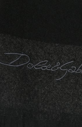 Мужской кашемировый шарф DOLCE & GABBANA темно-серого цвета по цене 78650 руб., арт. GQ245E/G2UAU | Фото 2 Мужской кашемировый шарф DOLCE & GABBANA темно-серого цвета, арт. GQ245E/G2UAU | Фото 2