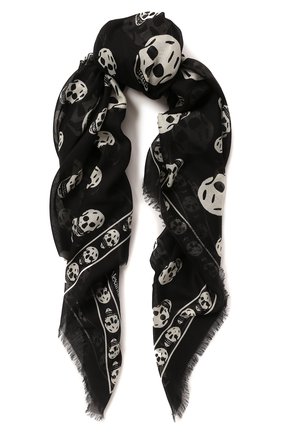 Мужские шарф из смеси вискозы и шелка ALEXANDER MCQUEEN черного цвета по цене 24200 руб., арт. 557717/3943Q | Фото 1 Мужские шарф из смеси вискозы и шелка ALEXANDER MCQUEEN черного цвета, арт. 557717/3943Q | Фото 1