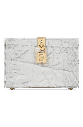 Женская сумка dolce box DOLCE & GABBANA серебряного цвета по цене 199500 руб., арт. BB6237/AA081 | Фото 1 Женская сумка dolce box DOLCE & GABBANA серебряного цвета, арт. BB6237/AA081 | Фото 1