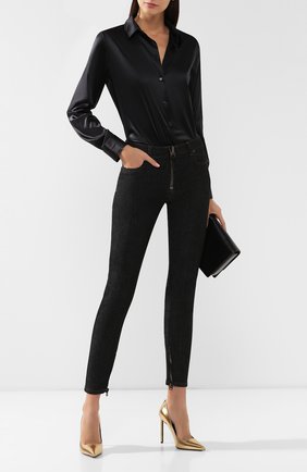 Женские джинсы TOM FORD черного цвета по цене 79400 руб., арт. PAD046-DEX095 | Фото 2 Женские джинсы TOM FORD черного цвета, арт. PAD046-DEX095 | Фото 2