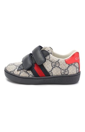 Детские кеды GUCCI синего цвета по цене 18500 руб., арт. 463088/9C220 | Фото 2 Детские кеды GUCCI синего цвета, арт. 463088/9C220 | Фото 2