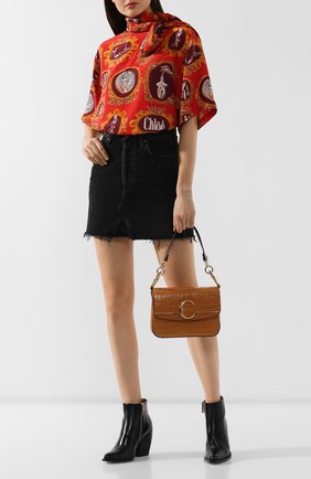 Женская сумка chloé c small CHLOÉ темно-бежевого цвета по цене 126500 руб., арт. CHC19SS191A87 | Фото 2 Женская сумка chloé c small CHLOÉ темно-бежевого цвета, арт. CHC19SS191A87 | Фото 2