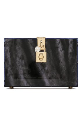 Женская сумка dolce box DOLCE & GABBANA черного цвета, арт. BB6237/AA081 | Фото 1 (Размер: mini; Материал: Экокожа; Женское Кросс-КТ: Вечерняя сумка; Сумки-технические: Сумки через плечо)