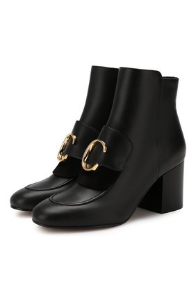 Кожаные ботильоны Chloé C | Фото №1 Кожаные ботильоны Chloé C | Фото №1