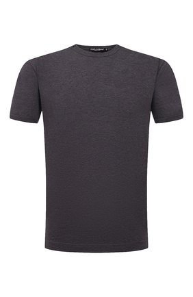 Мужская хлопковая футболка DOLCE & GABBANA темно-серого цвета по цене 27550 руб., арт. G8JX7T/FU7EQ | Фото 1 Мужская хлопковая футболка DOLCE & GABBANA темно-серого цвета, арт. G8JX7T/FU7EQ | Фото 1 (Рукава: Короткие; Длина (для топов): Стандартные; Материал внешний: Хлопок; Принт: Без принта; Стили: Кэжуэл; Статус проверки: Проверена категория; Региональные ограничения белый список (Axapta Mercury): RU)