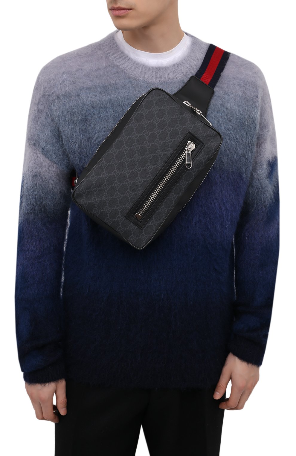 Мужская сумка gg supreme GUCCI черного цвета по цене 59950 руб., арт. 478325/K9RRN | Фото 2 Мужская сумка gg supreme GUCCI черного цвета, арт. 478325/K9RRN | Фото 2